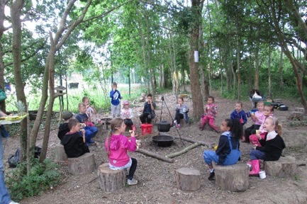Telling stories around the fire